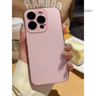เคสโทรศัพท์กระจกไฟฟ้าหรูหราสําหรับ IPhone 15 14 11 13 12 Pro Max PC IP14 Plus