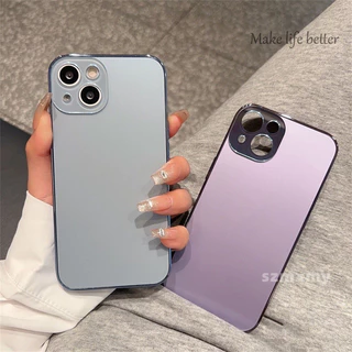เคสโทรศัพท์กระจกไฟฟ้าหรูหราสําหรับ IPhone 15 14 11 13 12 Pro Max PC IP14 Plus
