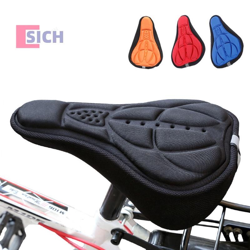 [Sich] จักรยานเสือภูเขา 3D เบาะรองนั่งจักรยานเบาะรองนั่งซิลิโคนหนา Spongefortable Soft Saddle Cushion ใหม่