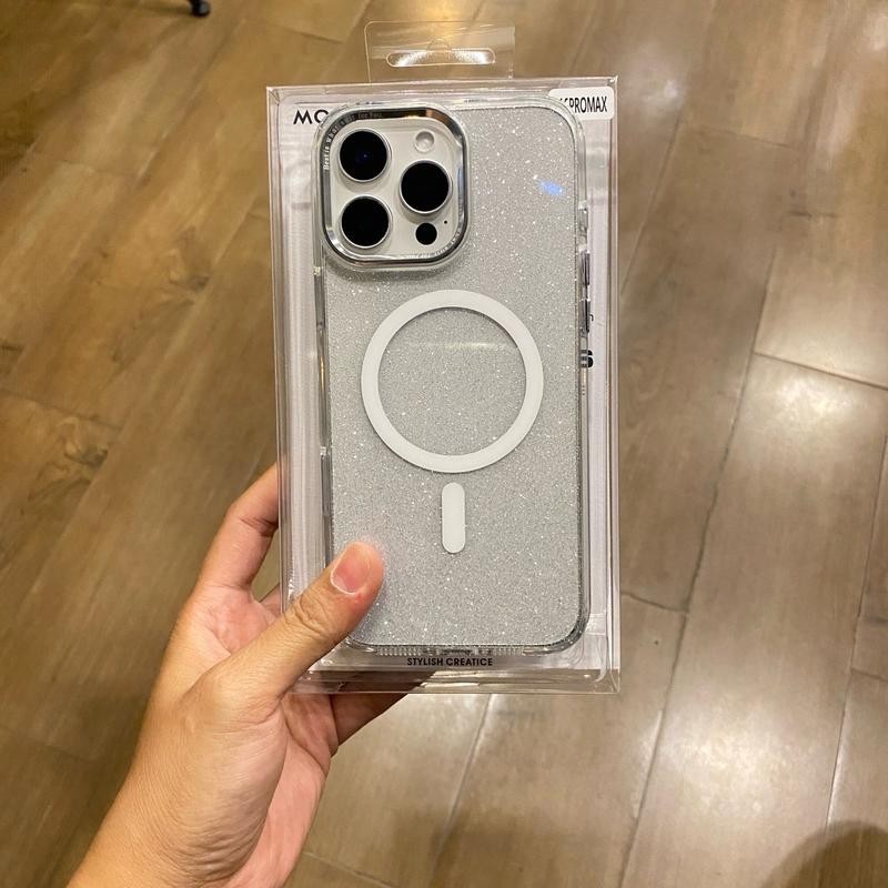 เคสกากเพชร เคส แม่เหล็ก ชาร์ได้ สำหรับ iPHONE 16e 15PROMAX 16Promax เคสไอโฟน13  11 12 13 14 15 16 Pro max เคสมือถือ