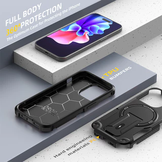 วงเล็บที่มองไม่เห็นเกราะ เคสโทรศัพท์ สำหรับ iPhone 18 17 Air 16 15 13 14 12 Pro Max 11 แท่นชาร์จไร้สายแบบแม่เหล็กสำหรับ