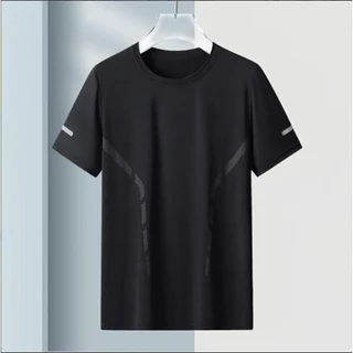 ฤดูร้อน ฤดูร้อน เสื้อยืด ชาย คอกลม เสื้อผ้าแห้งเร็ว แขนสั้น แบบบาง ระบายอากาศได้ดี ใส่สบาย