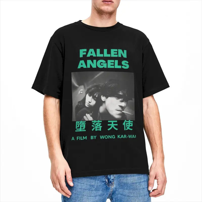 ภาพยนตร์ Fallen Angels Wong Kar Wai สำหรับผู้ชายและผู้หญิง เสื้อยืด อุปกรณ์เสริม เสื้อยืดคอกลม 100% 