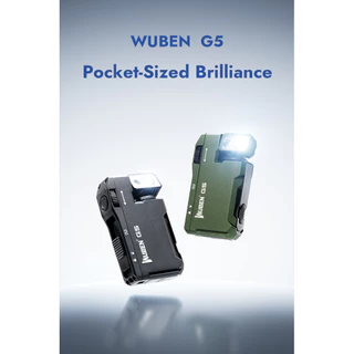 Wuben G5 400Lumens Mini EDC Light Type-C ชาร์จ Bulit-in แบตเตอรี่น้ําหนักเบาเป็นพิเศษ 180° หัวหมุนพร้อมหางปลาแม่เหล็ก Flasglight