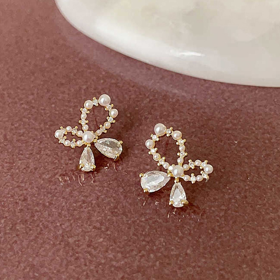 Super กระพริบ Rhinestone High-End ต่างหูหรูหรา Niche ต่างหูแฟชั่นต่างหู