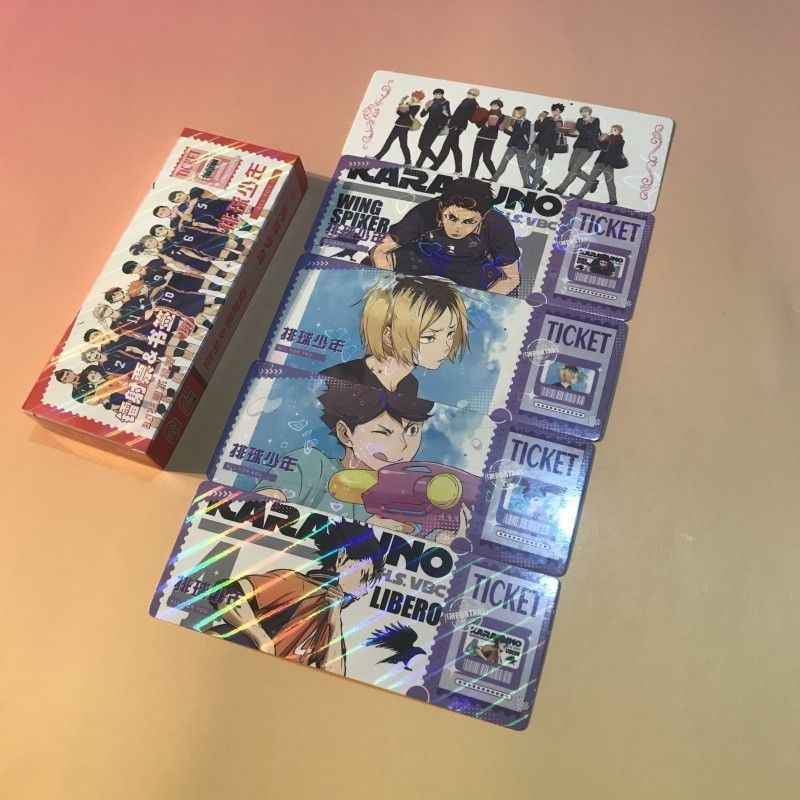 40ชิ้น/แพ็ค ไฮคิว!! ตั๋วเลเซอร์ที่คั่นหนังสือสี่เหลี่ยม 40 ชิ้น LOMO โปสการ์ด Yu Nishoya Hinata Shoyo Tobio Kageyama sugawara koushi Keishima Tsuki Kozume Kenma คอลเลกชันการ์ด - รูปที่ 7