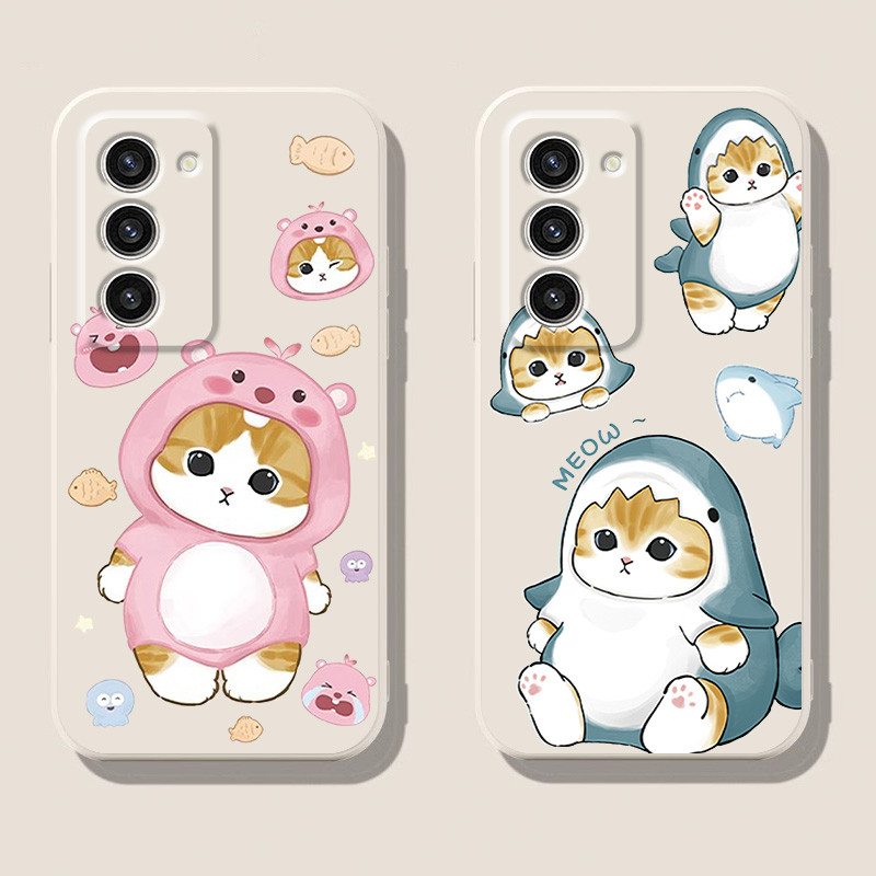 เคสแมวน่ารักสําหรับ samsung s23/fe/plus,s24/s25,ultra,s22,s21/fe,s20,s10/lite,s9,s8,s7/edge,f12,f41,