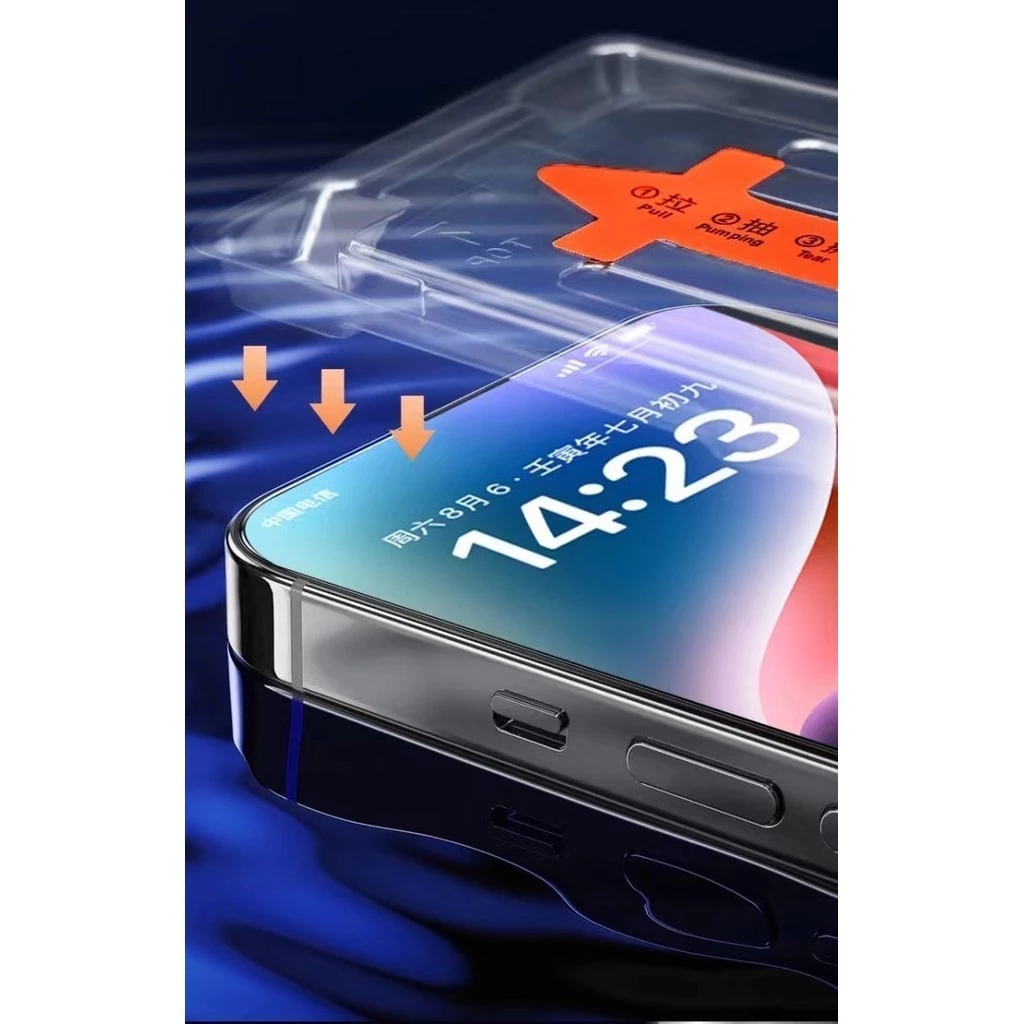 กระจกนิรภัยปกป้อง สำหรับ for iPhone 17 16 15 14 13 12 11 Pro max Xs Max 7P 8P XR ติดตั้งง่ายอุปกรณ์กำจัดฝุ่นอัตโนมัติ thumbnail 7