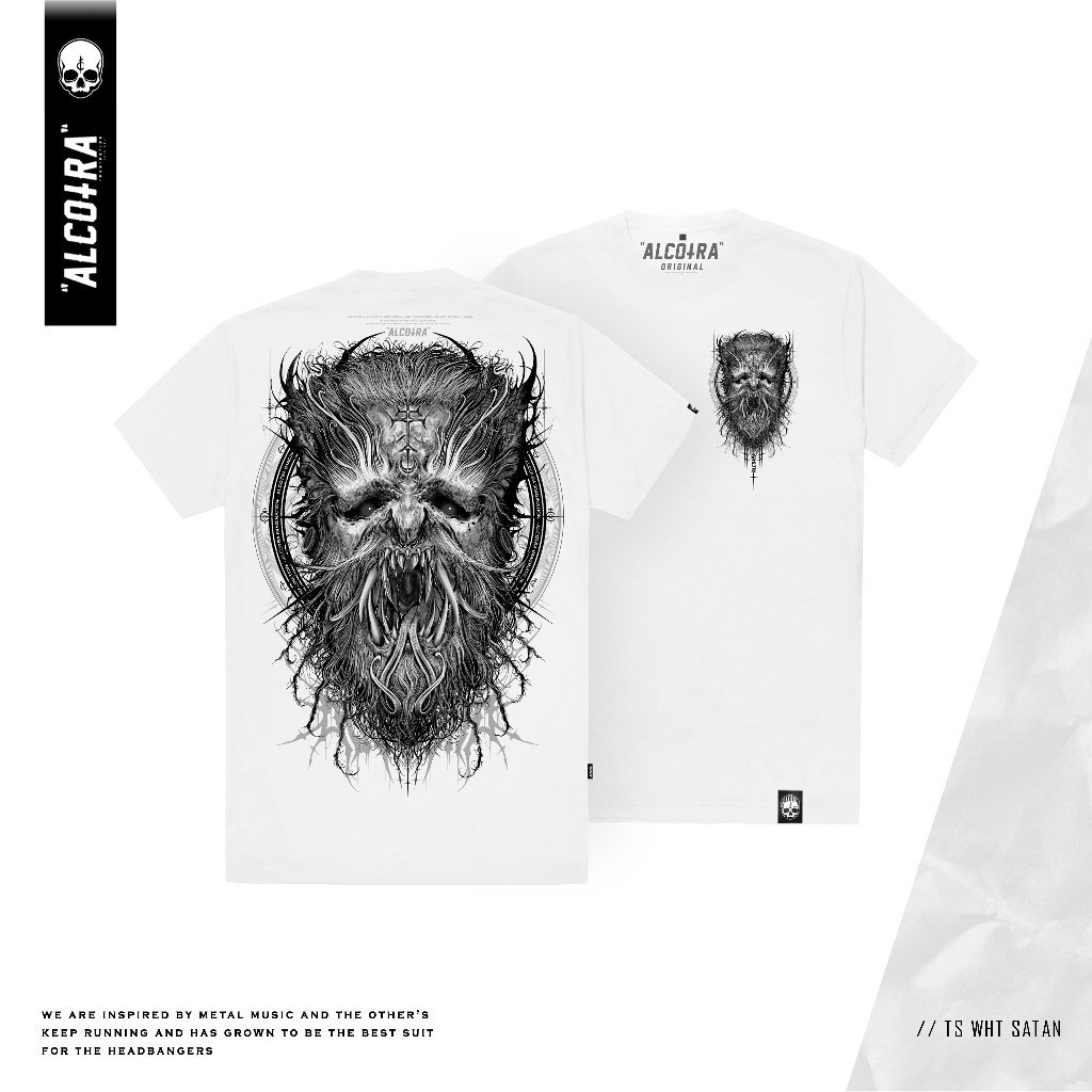 ALCOTRA BALI Original WHT SATAN // เสื้อยืด WHITE SATAN ALCOTRA // เสื้อยืดสีขาว ALCOTRA // ALCOTRA 
