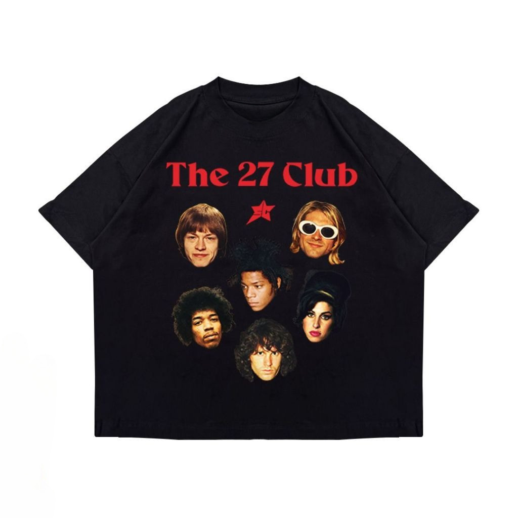 เสื้อยืด Oversize Boxy 27CLUB สีดํา สีขาว Unisex
