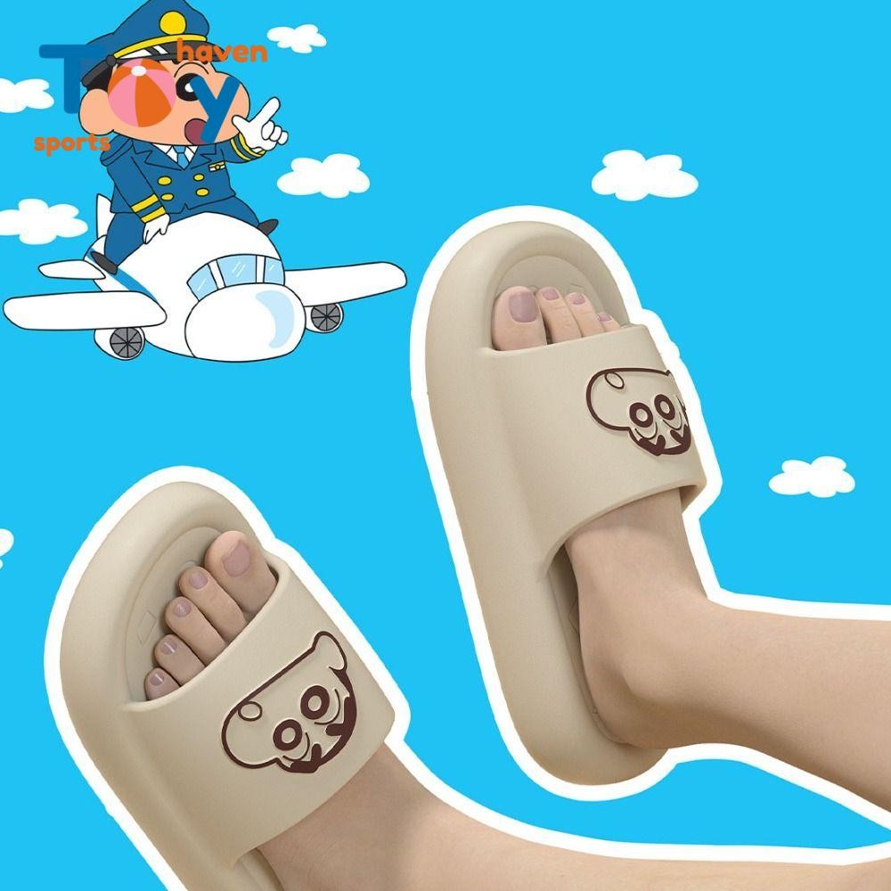 SPORTSHAVEN รองเท้าแตะหนา Soled,การ์ตูนแพลตฟอร์มเครยอนชินจังรองเท้าแตะ,All MatchสีทึบAnti Slip EVAสไลด์รองเท้าแตะผู้หญิง