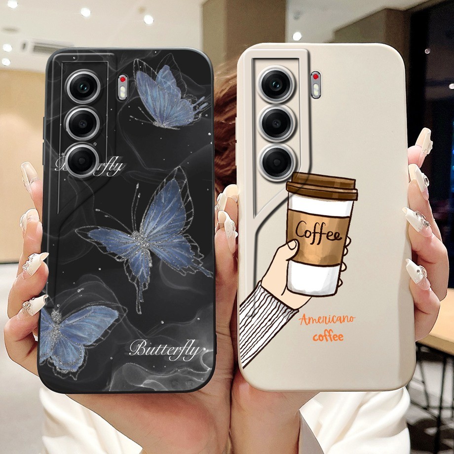 กาแฟทาสีสําหรับ Tecno Camon 40 Pro ใหม่ทาสีสําหรับ Tecno Camon40 Camon 40Pro Len Proective ฝาครอบ