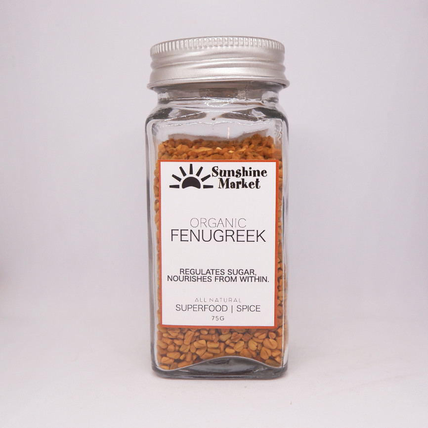Organic Fenugreek Seeds 75g | เมล็ดฟีนูกรีกทั้งเมล็ด ออร์แกนิก | Sunshine Market