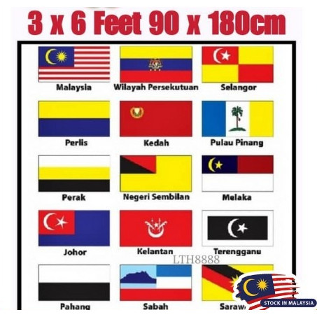 ASTAR/APLUS BENDERA BENDERA NEGERI FLAG 2X4/3X6/2X8/ รถ/HAND/TRIANGLE/BUNTING FLAG
