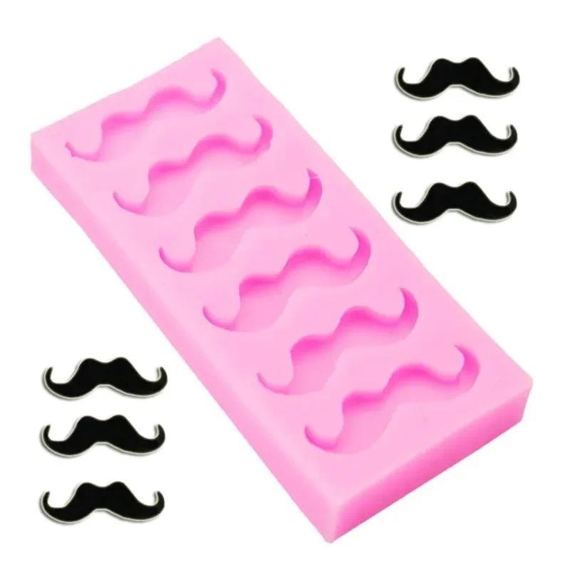 ตลกหนวดเคราแม่พิมพ์เค้กซิลิโคน Fondant Jello Jelly Sugar Ice Moulds ห้องครัวเค้กตกแต่งเครื่องมือ