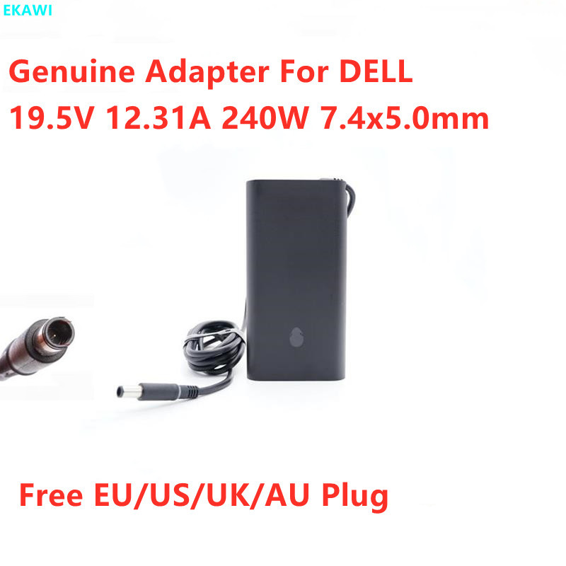 ของแท้ 240W GaN AC Adapter Charger สําหรับ DELL Alienware 19.5V 12.31A LA240PM200 HA240PM200 DA240PM200 0R4P0K แล็ปท็อปแหล่งจ่ายไฟ