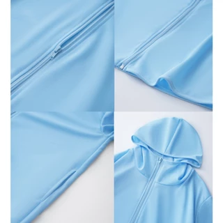 C-014 เสื้อกันยูวี UPF50+ เสื้อคลุมกันแดด เสื้อฮู้ด กระเป๋าข้าง ผ้านิ่ม โปร่ง เย็น ระบายอากาศได้ดี ใส่ขับรถ ออกกำลังกาย