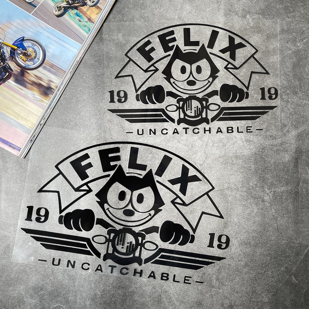 Felix The Cat สลัก กันน้ำ สติ๊กเกอร์ มอไซ สกูตเตอร์ หมวกกันน๊อค โลโก้ Nmax Kawasaki Filano Giorno