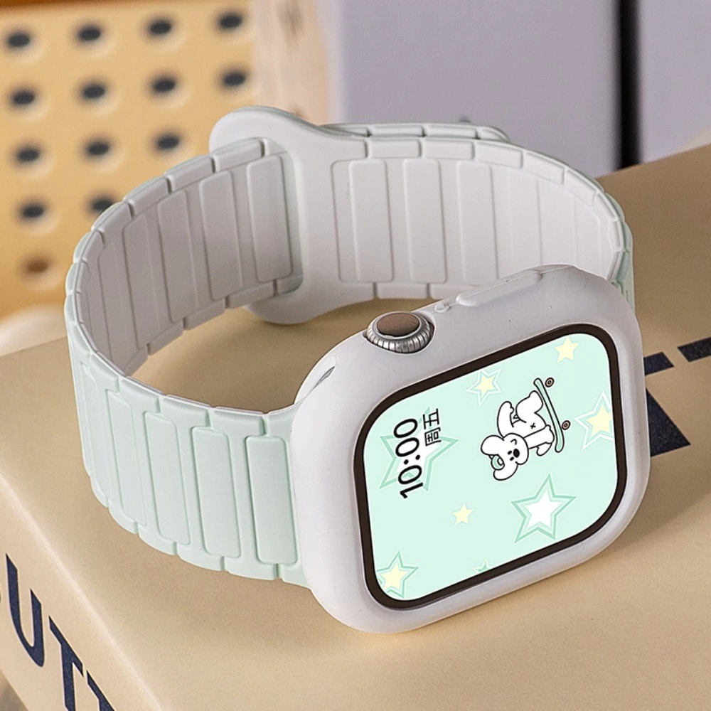 เคส + สายรัด สร้อยข้อมือซิลิโคนฝาครอบคอร์เรีย สําหรับ แอปเปิล ดู 10 46 มม. 49 44 40 45 มม. 41 42 มม. สําหรับ iดู ชุด 9 8 7 6 5 4 พิเศษ 2