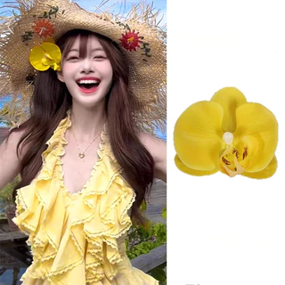 กิ๊บคลิปดอกไม้ด้านเรียบ สีเขียวสีชมพู สำหรับเครื่องประดับผม фаแลนนอปซิส ปลาน้ำจืด