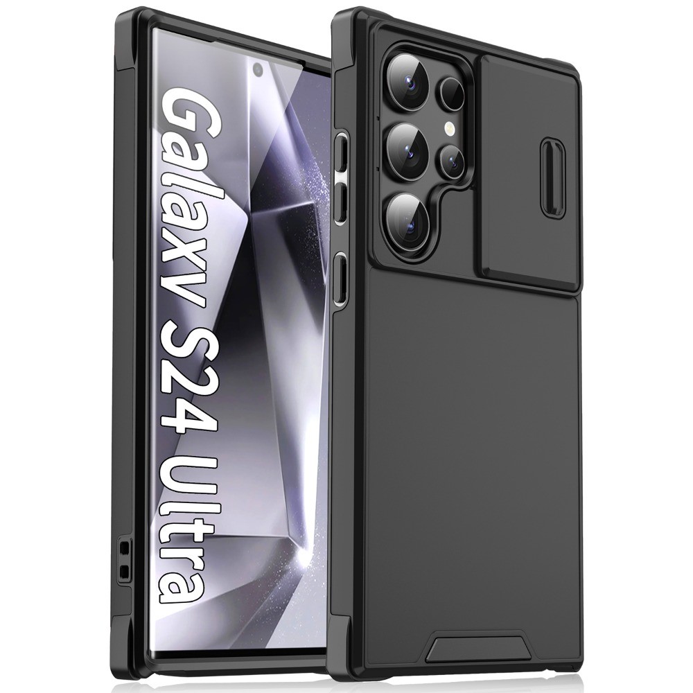 SAMSUNG ปลอกกันกระแทกสําหรับSamsung Galaxy S26 S25 S24 S23 S22 S21 Ultra Plus FE A56 A55 A54 A36 A35 A53 A15 A14 A23 5G 4G A06 เกราะสไลด์กล้องแหวนขาตั้งฝาหลังเคสโทรศัพท์