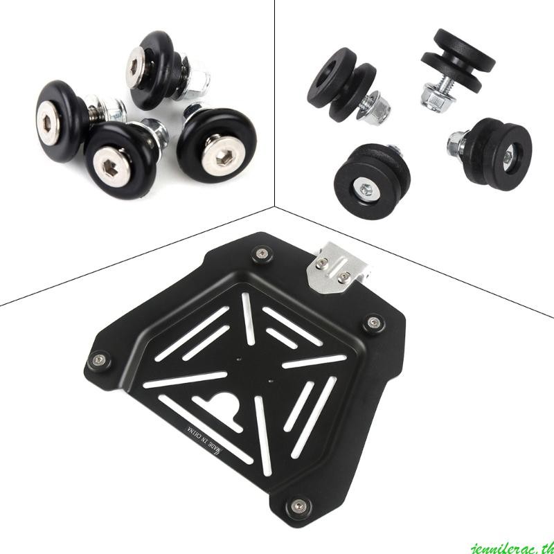 Jenniferac รถจักรยานยนต์อุปกรณ์เสริม Universal ด้านหลังกระเป๋าเดินทางกรณี Pad ติดตั้งง่าย 4 แพ็ค