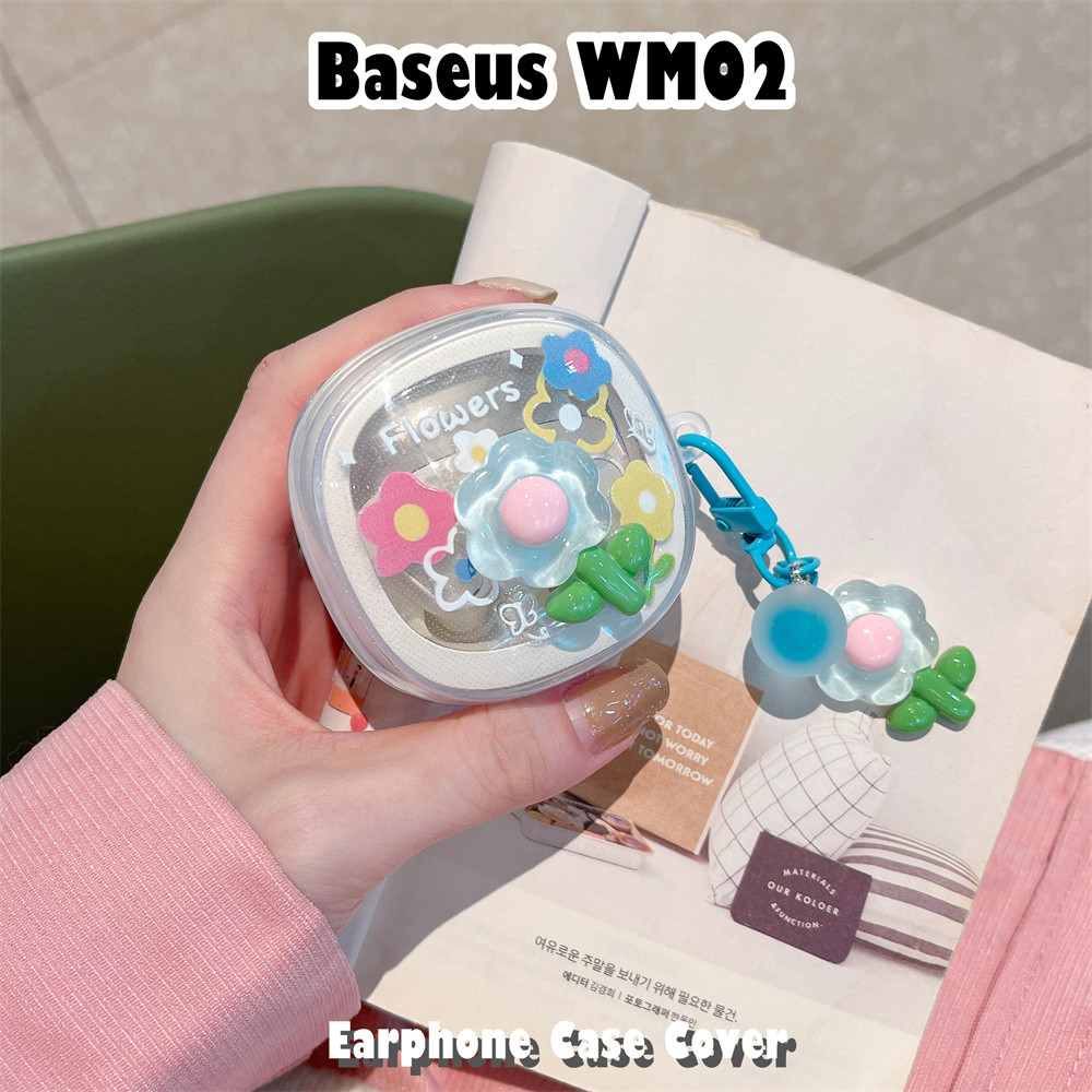 Trend FrontFor Baseus WM02 Case Casing Soft Silicone Headphone Case Cool Cartoon Pattern