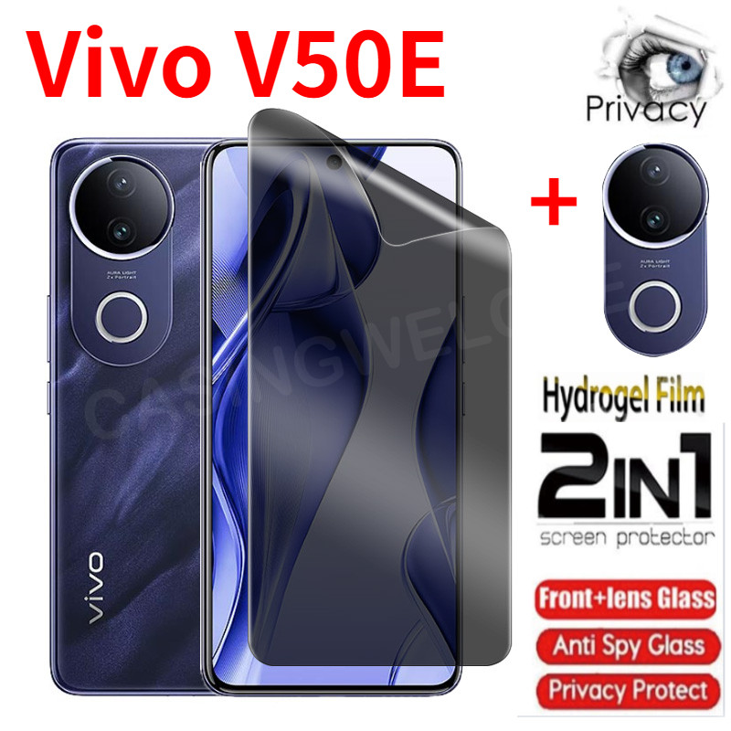 Vivo V50E 2025 ความเป็นส่วนตัว Hydrogel ฟิล์ม Anti-Spy คลุมทั้งหมดป้องกันหน้าจอ Anti Peek ฟิล์มความเ