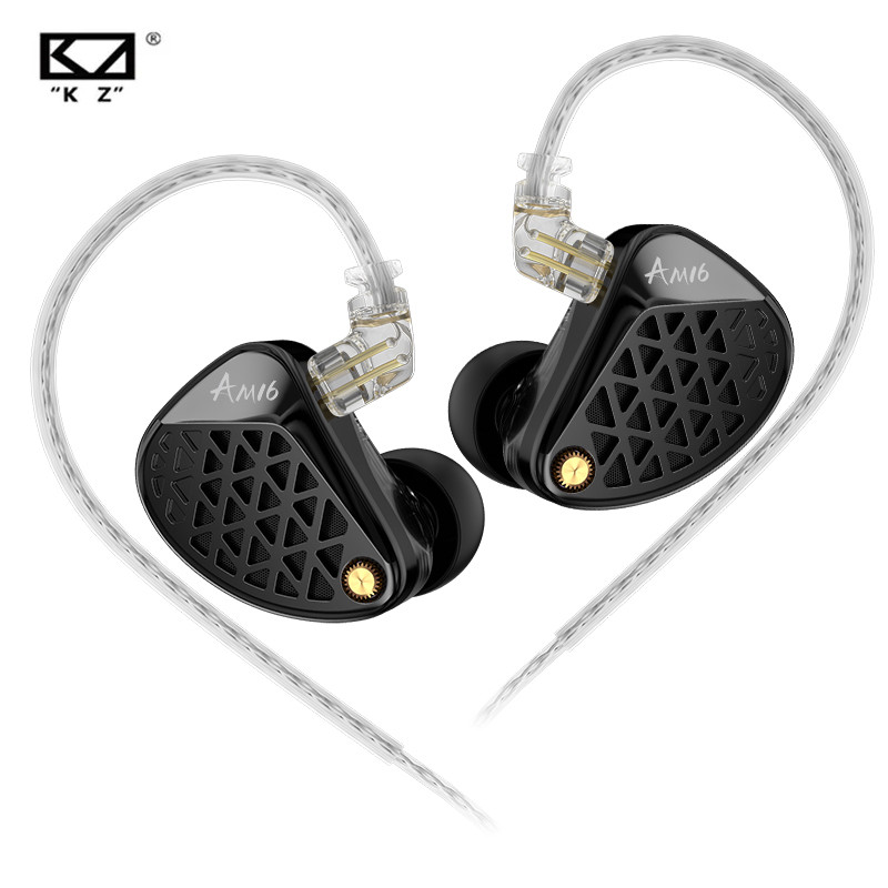 KZ AM16 16BA หูฟังชนิดใส่ในหูชุดหูฟัง Balanced Armature Precision การออกแบบสามทาง Balanced Tuning แล