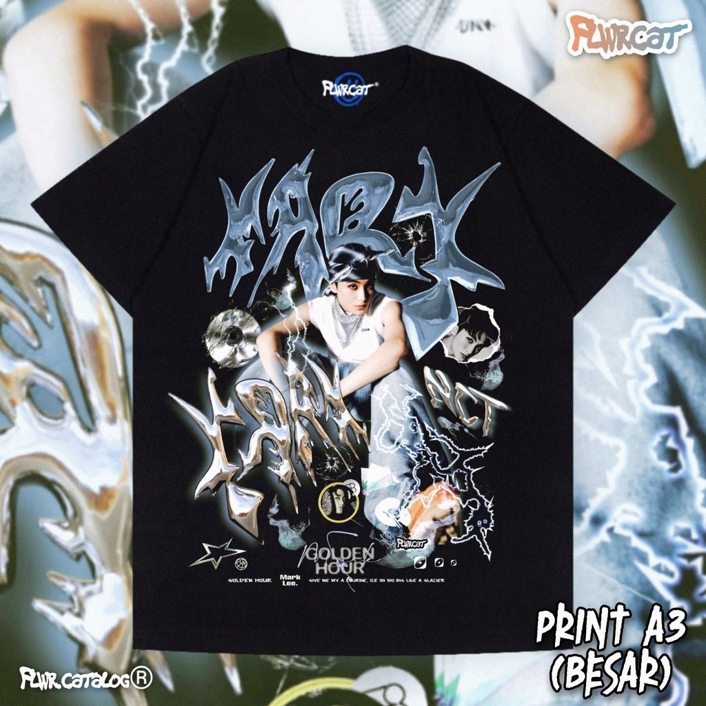 KPOP GROUP T-shirt Nct/mark LEE TEE/FLWRCAT V2.0SIZE S-5XL