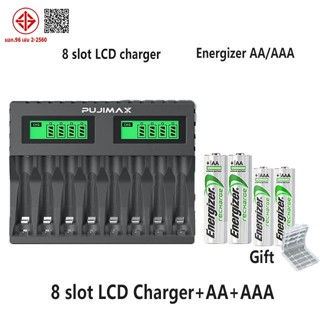 ใหม่ PUJIMAX 8 ช่องสมาร์ท Fast Battery Charger จอแสดงผล LCD …