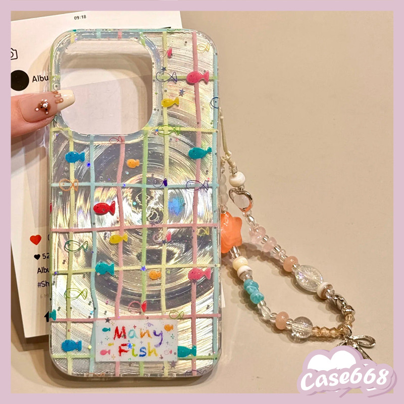 เคสไอโฟน 7Plus สำหรับ iPhone 11 16 15 13 14 12 Pro Max 7 16 8 15 14 Plus XR X XS Max ปลาสดกระแสน้ำวนฟุ่มเฟือย - รูปที่ 3