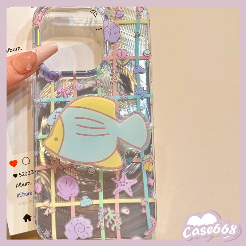 เคสไอโฟน 7Plus สำหรับ iPhone 11 16 15 13 14 12 Pro Max 7 16 8 15 14 Plus XR X XS Max ปลาสดกระแสน้ำวนฟุ่มเฟือย - รูปที่ 5