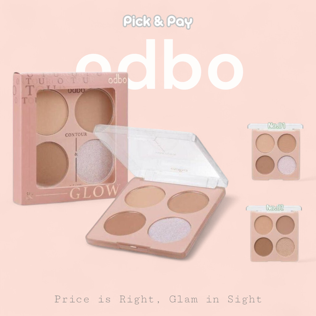ODBO คอนทัวร์ CONTOUR & GLOW PALETTE รหัส OD1303