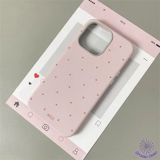 เคสไอโฟน 11 น่ารักสีชมพูรักหัวใจนุ่ม สำหรับ IPhone 17 air 7Plus 16 15 11 12 14 13 Pro Max 16 15 7 8 14 Plus XR X XS Max