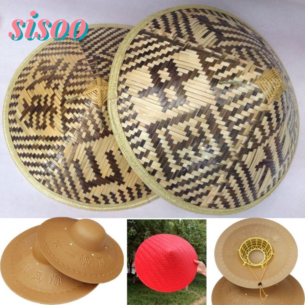 หมวกใยไม้ไผ่ พร้อมฟีเจอร์กันแดดและกันฝน สินค้าคุณภาพสูง เหมาะสำหรับผู้ชายและผู้หญิงในการใช้งานกลางแจ้ง