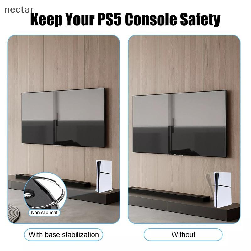Tar เกมคอนโซลฐานสําหรับ Ps5 Slim แนวตั้ง Anti-Slip สําหรับ Sony Playstation 5 Slim Disc Digital Edition อุปกรณ์เสริม N