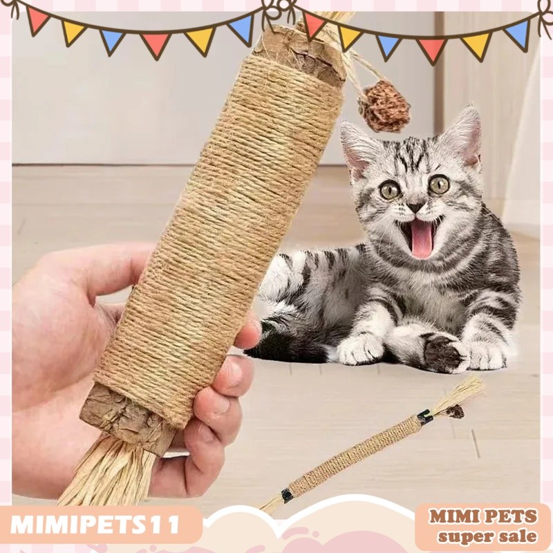 ของเล่นแมว Matatabi ขนาด 38 ซม. ทำจากธรรมชาติ ช่วยทำความสะอาดฟันและย่อยอาหาร