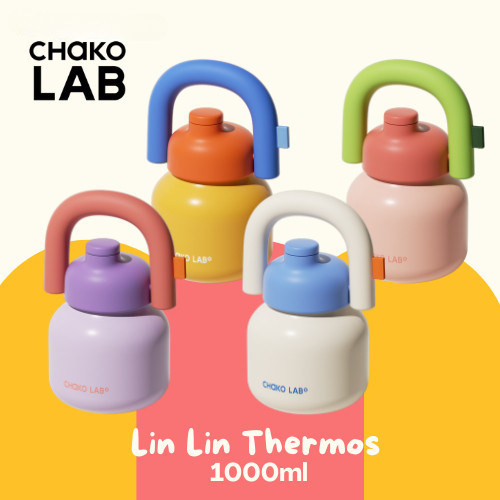 Chako Lab Lin Lin 1000ml เหยือกน้ําเก็บความร้อนสแตนเลสขวดเครื่องดื่ม