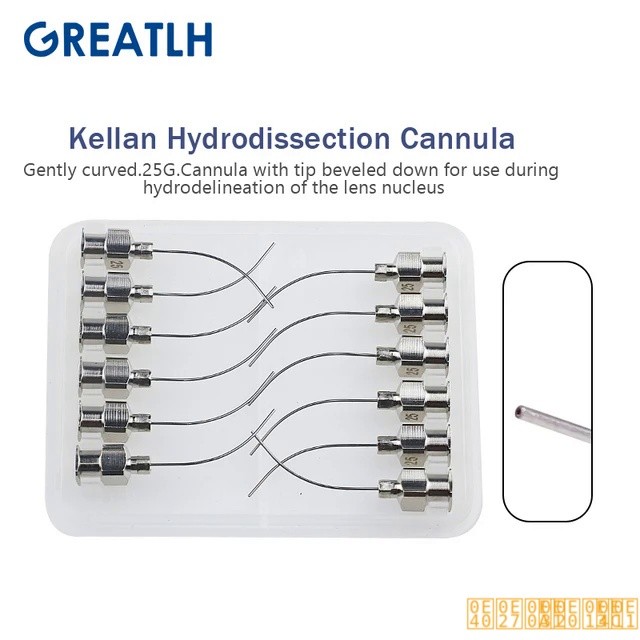 !! # @ Lacrimal viscoelastic ophthalmic cannula Air injection cannula ophthalmic Eye trument 12ชิ้น