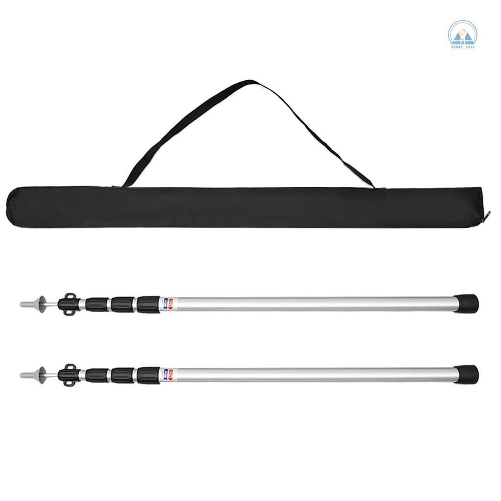 Spssth Thicken อลูมิเนียมเต็นท์เสาปรับเต็นท์สนับสนุน Rods Beach Shelter Tarp กันสาดเสาเปลี่ยนเสาอุปกรณ์เสริมสําหรับ Camping เดินป่า Backpacking เต็นท์