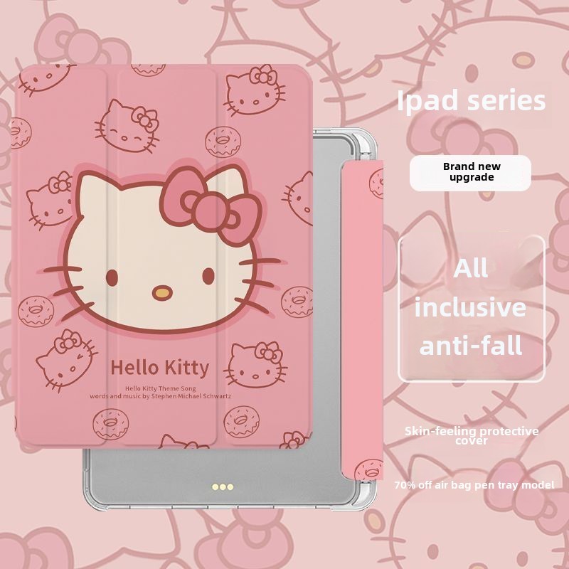 เหมาะสําหรับ OPPO Pad Air 10.3 นิ้วแท็บเล็ตพับป้องกันกรณี OPPO Pad 11/11.6 นิ้วพร้อมช่องเสียบปากกาป้องกันกรณี HelloKitty Graffiti
