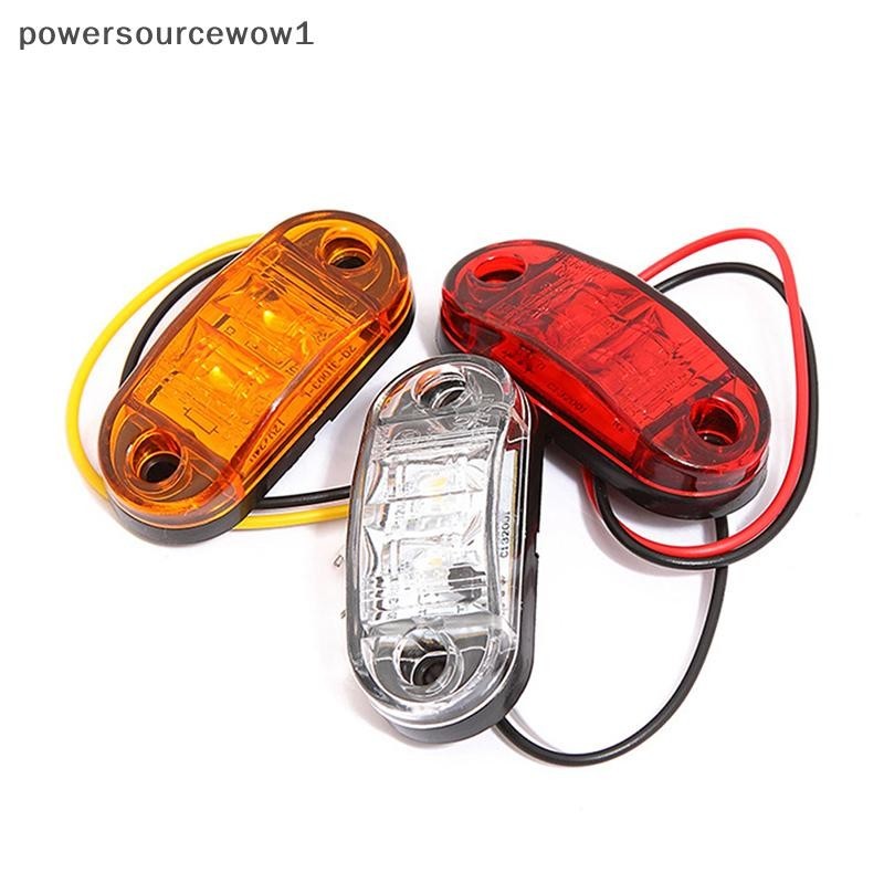 Wow 1PCS 10V 30V LED Side Marker ไฟคําเตือนไฟท้าย Auto รถภายนอกไฟ Trailer รถบรรทุก Lorry สีเหลืองสีส้มสีขาวสีแดง TH