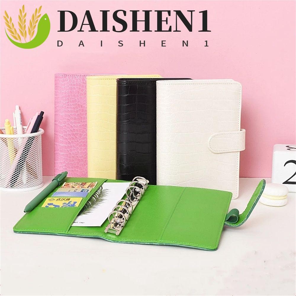 Daishen1 สมุดโน้ต ปกหนัง PU ลายหนังจระเข้ ขนาด A6