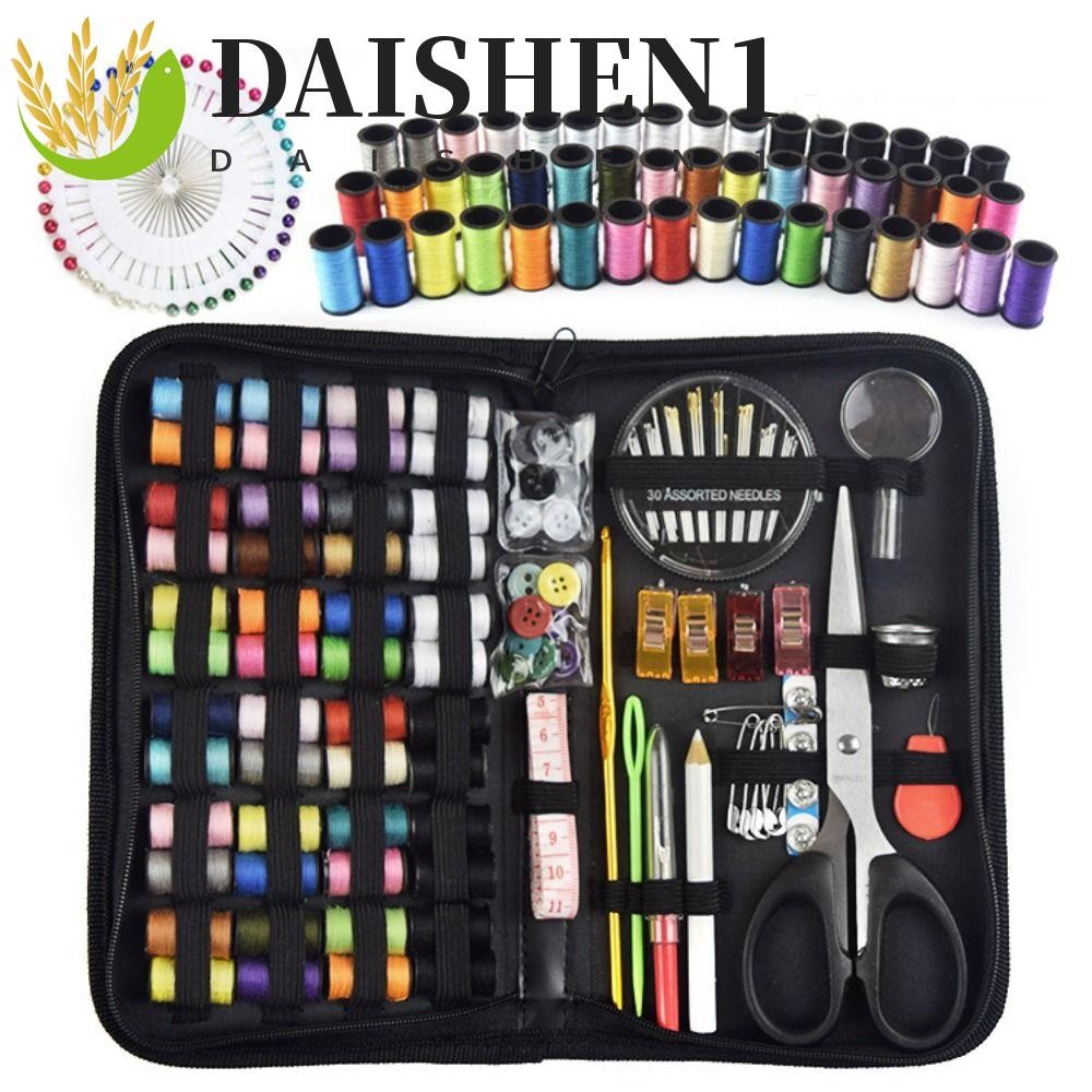 ดาishen1 172 ชิ้น/เซ็ตชุดเย็บผ้า,แบบพกพา 30 ปุ่มกล่องเย็บผ้าชุด,กรรไกร 48 ม้วน 30 เข็มเข็มกล่องด้าย การท่องเที่ยว