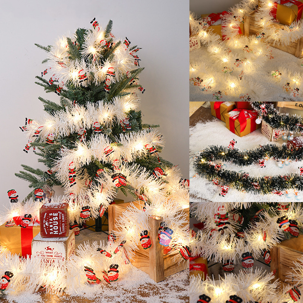 3/5M พวงมาลัยคริสต์มาสพร้อมไฟตกแต่งคริสต์มาส LED Strip Light Xmas Tree Decoration