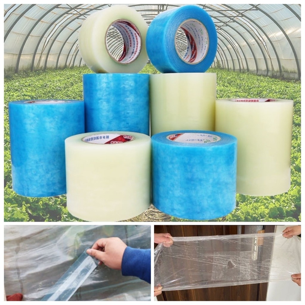 ⚡ เทปใส ซ่อมโรงเรือน เทปซ่อมผ้าใบ เทปกาวกันรั่ว ฟิล์มใส กันน้ำ แลปพลาสติก ซ่อมเต๊นท์ ยาว 10 เมตร รุ่นอัพเกรด ⚡