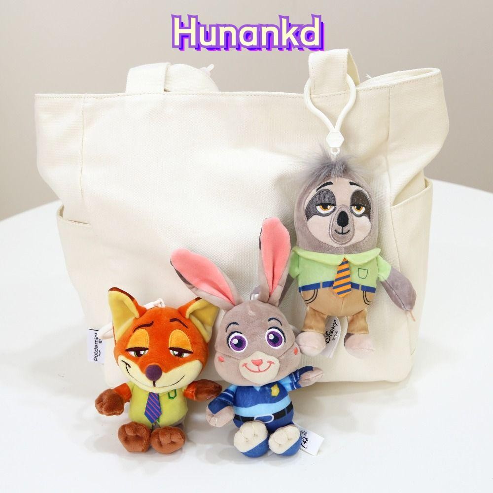 พวงกุญแจตุ๊กตา HUAN, Kawaii Judy Nick จี้การ์ตูน, อะนิเมะยัดไส้จี้ของขวัญสาว