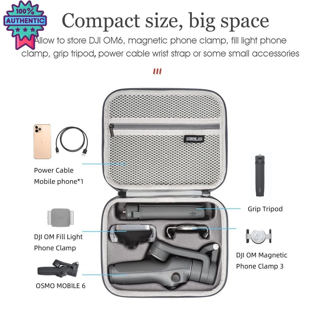 กระเป๋าถือ กระเป๋าสะพายไหล่ หนัง PU แพกพา สําหรั DJI OM6 DJI OM 6