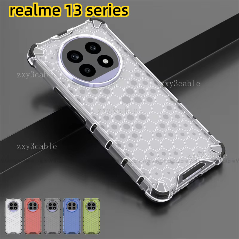 เกราะกันกระแทกสําหรับrealme 13 Pro Plus 13 + 4G 5G 2024 เคสโทรศัพท์หรูหราซิลิโคนสําหรับRealme13 + 13Pro 13Pro + 13Proplusรังผึ้งกรณีโปร่งใส